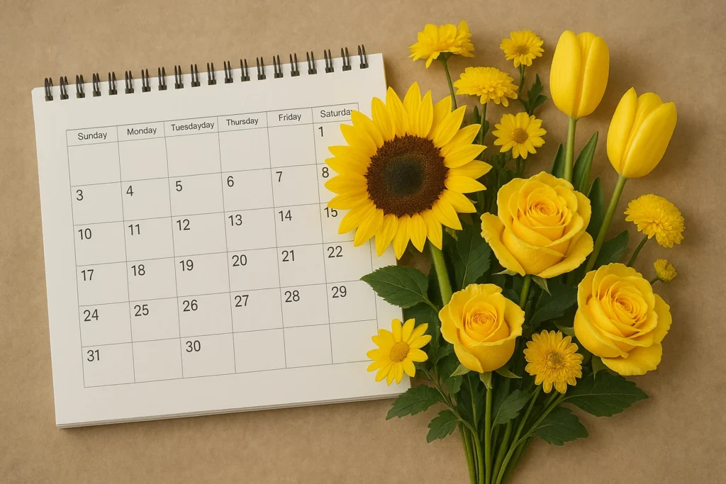 Fechas clave y tendencias virales de las flores amarillas