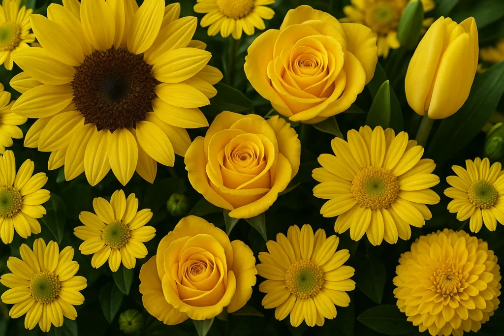 Tipos de flores amarillas y sus significados particulares