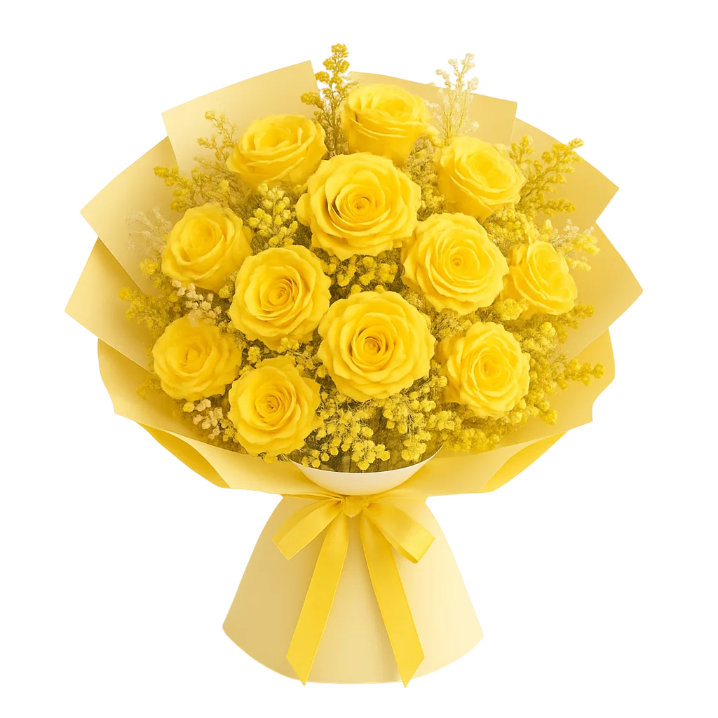 Ramos de flores amarillas