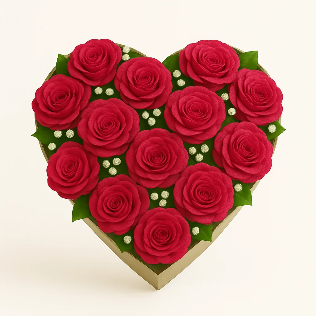 Arreglo con forma de corazón