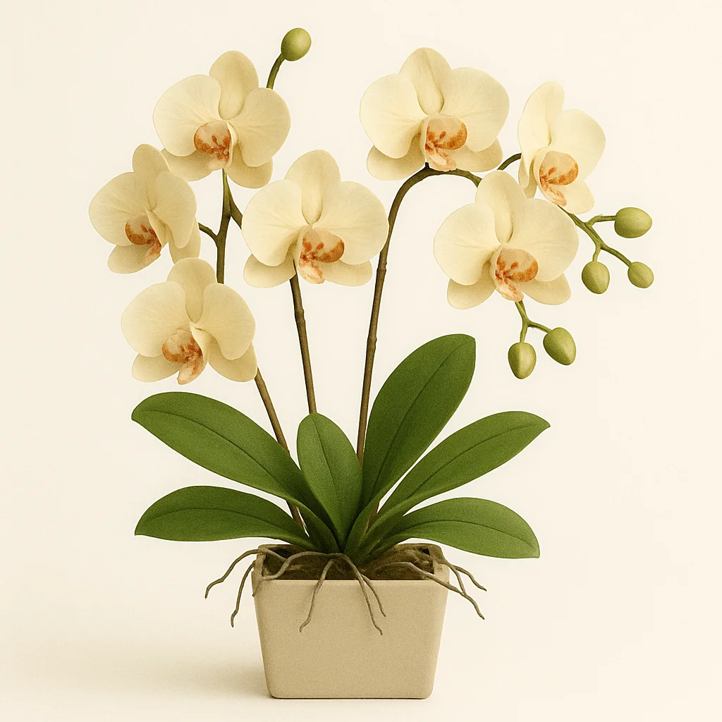 Arreglo floral con Orquídeas Artificiales