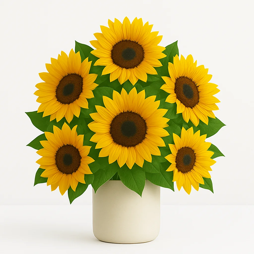 Arreglo sencillo en florero cerámico blanco
