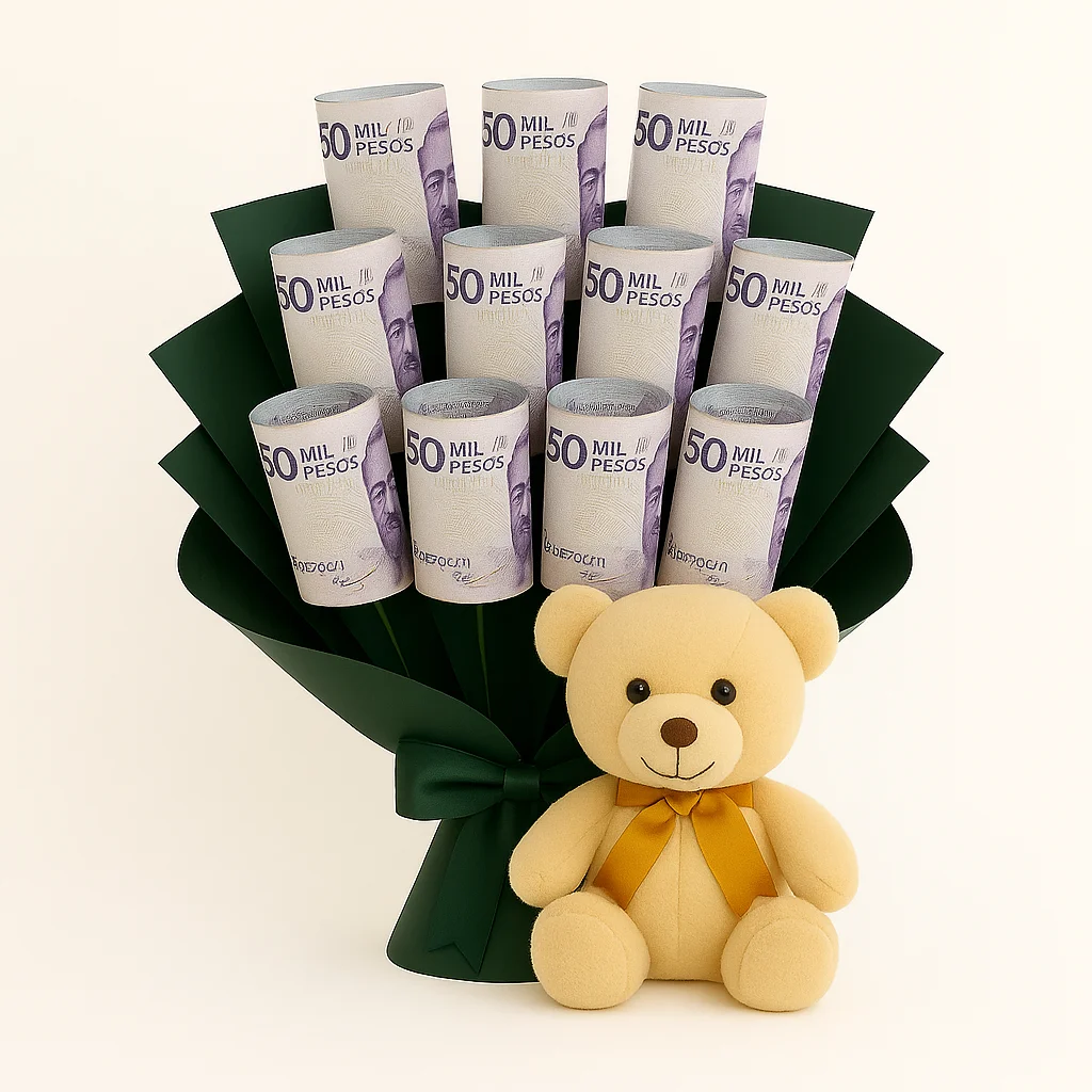 Ramo de Billetes con Peluche