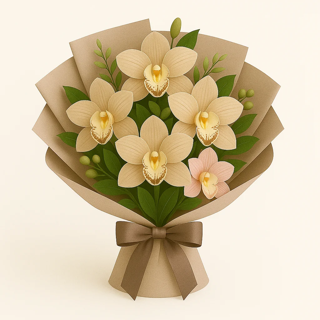Ramo de flores con Orquídeas
