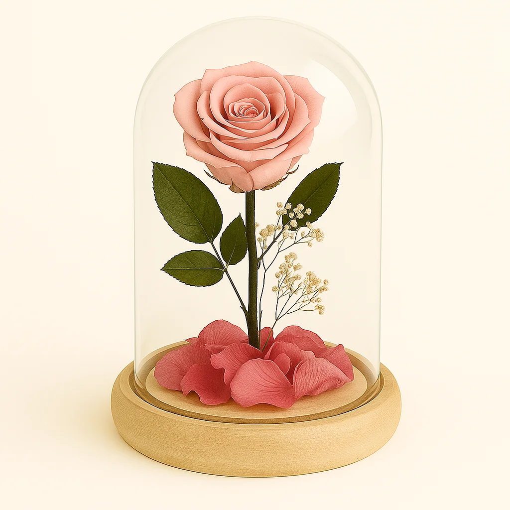 Rosa Eterna en Cúpula de Cristal
