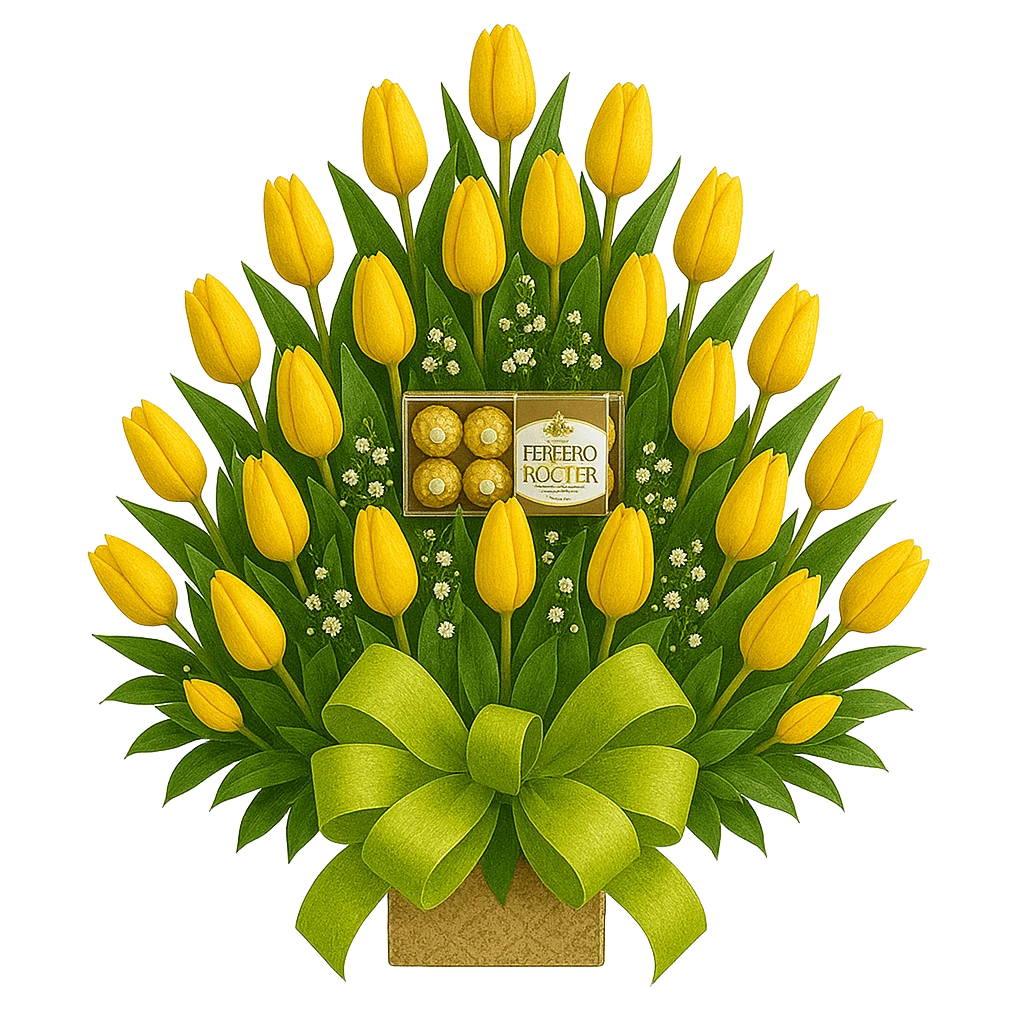 arreglos florales de tulipanes