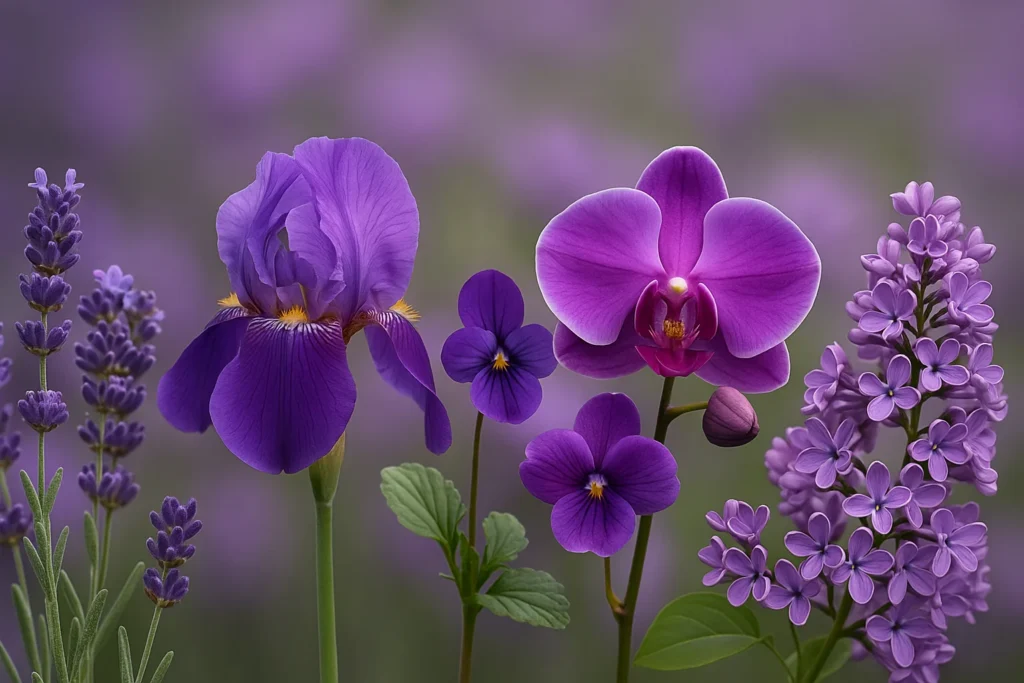 Flores moradas específicas y su simbolismo