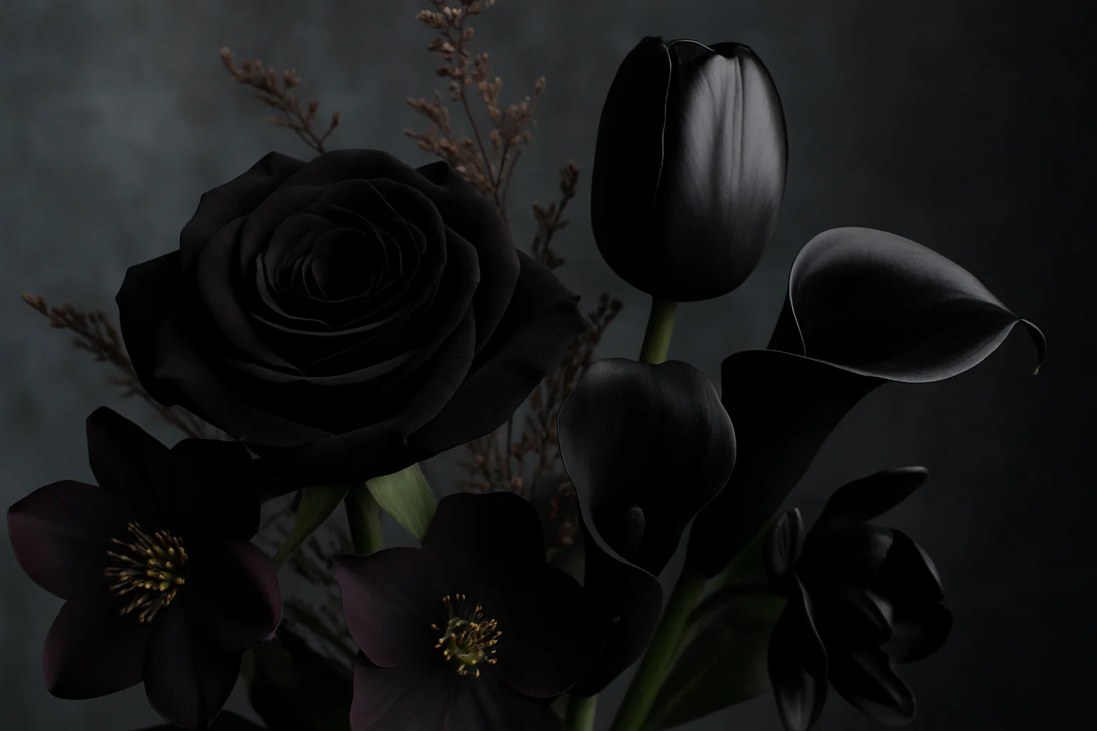 Significado de las flores negras